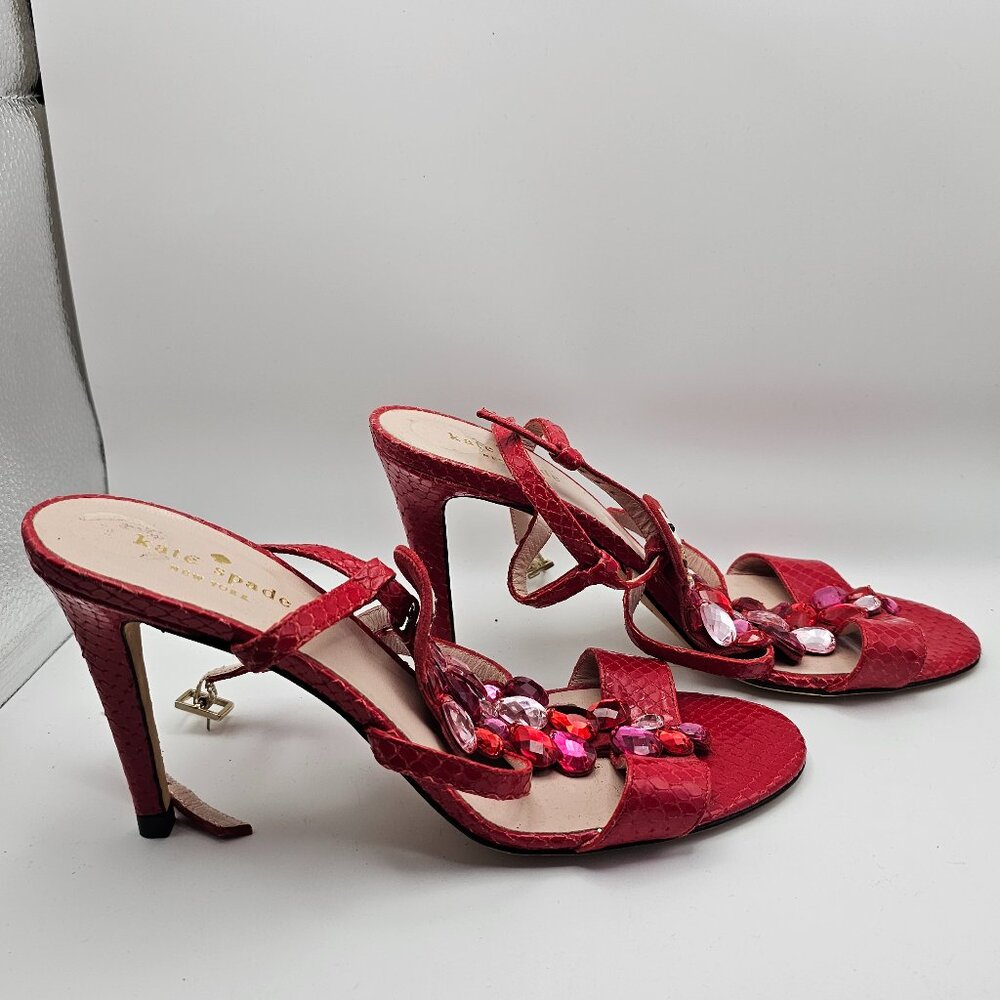 Kate Spade Idalou Parrot Stiletto Sandals – Size 8 (Made in Italy) - Picture 4 of 8